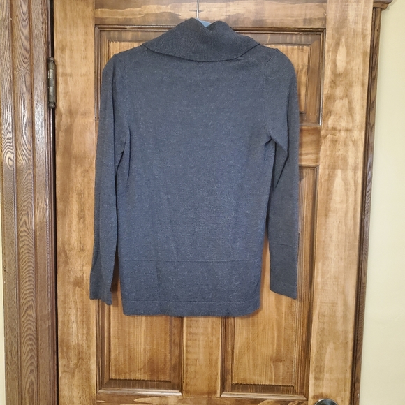 Ann Taylor Loft Gray Cowl Turtleneck Sweater - Picture 4 of 4